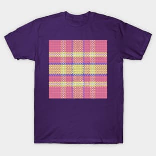 Pink pattern Scottish tartan T-Shirt